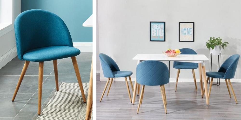 Chaises scandinaves bleues