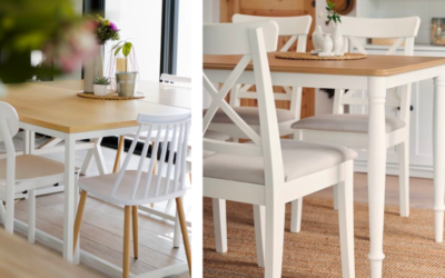 Chaise blanche avec pieds en bois : nos idées pour votre décoration !
