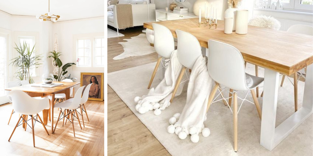 chaise scandinave blanche minimaliste