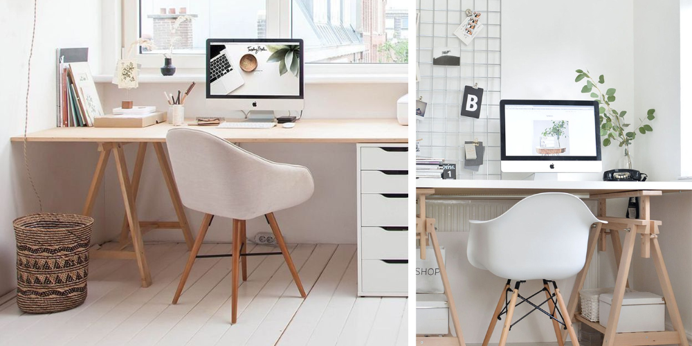 chaise scandinave de bureau en tissu