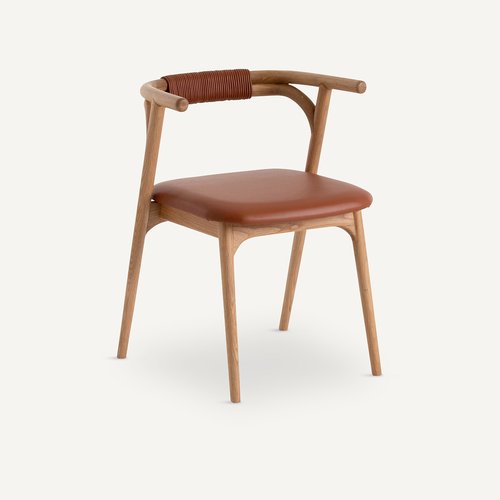 Fauteuil Fermyo en Cuir Marron