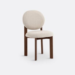 Chaise Orga en Chenille Gris