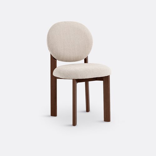 Chaise Orga en Chenille Gris