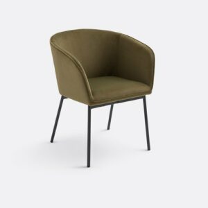 Fauteuil Mitis en Velours Noir