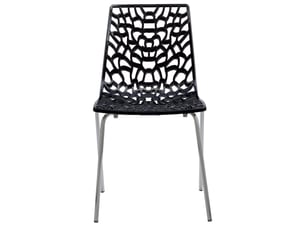 Chaise Groove en Metal Noir