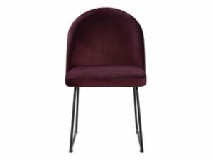Chaise DAPHNE en Velours Rouge