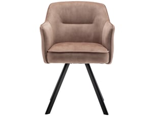 Chaise DALI W en Velours Marron