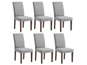 Chaise Grise en Tissu – Lot de 6