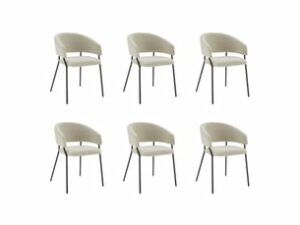 Chaise Industrielle en Chenille Noir – Lot de 6