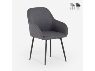 Fauteuil Moderne en Tissu Noir