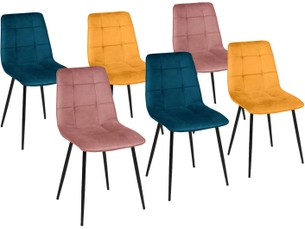 Chaise Mila en Velours – Lot de 6