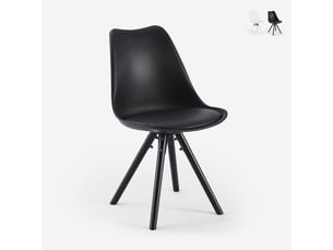 Chaise Nordique en Simili Noir