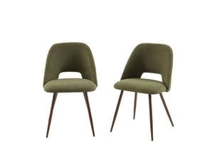 Chaise Elisabeth en Tissu Vert – Lot de 2