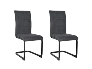 Chaise Verdi en Tissu Gris Anthracite – Lot de 2