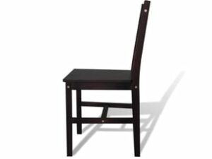 Chaise Marron Foncé en Bois – Lot de 6