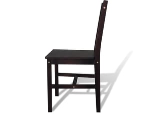 Chaise Marron Foncé en Bois – Lot de 6