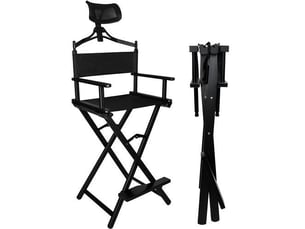 Chaise Maquillage en Tissu Noir