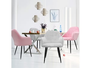 Chaise Rétro en Velours Multicolore – Lot de 4