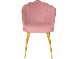 Chaise Coquillage Adella en Velours Rose – Lot de 2