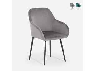 Fauteuil Karta en Velours Noir