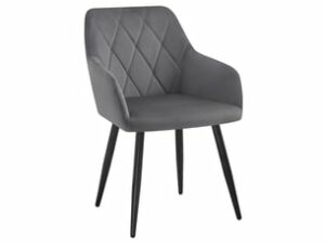 Chaise Velours Gris Foncé