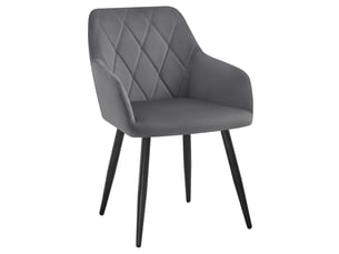Chaise Velours Gris Foncé