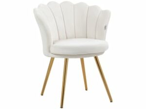 Chaise Design en Velours Crème