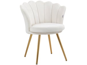Chaise Design en Velours Crème
