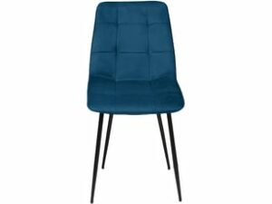 Chaise Mila en Velours Bleu – Lot de 4