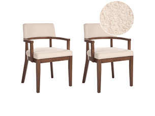 Chaise Dalbo Bouclé Beige – Lot de 2