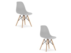 Chaise Valora Osaka en Bois Gris – Lot de 2