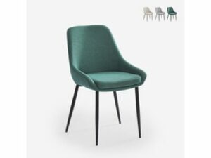 Chaise Moderne en Tissu Noir