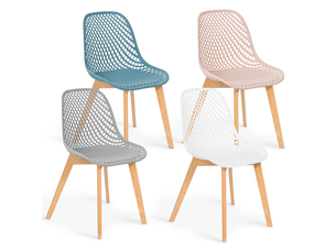 Chaise Mandy en Bois – Lot de 4