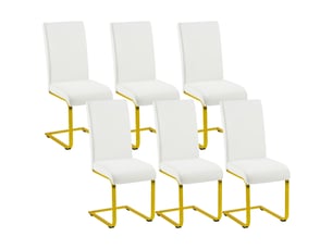 Chaise Simili Blanc – Lot de 6