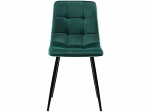 Chaise Moderne Velours Vert – Lot de 4