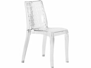 Chaise Empilable Transparent en Plastique Marron