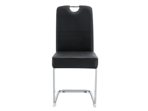 Chaise Rembourrée Noir en Simili – Lot de 2