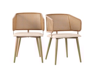 Chaise Salle à Manger en Cuir Noir – Lot de 2