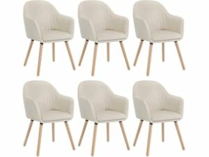 Chaise Velours Blanc – Lot de 6