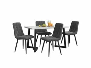 Chaise Velours Multicolore – Lot de 4