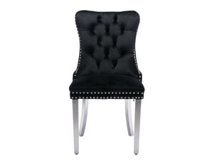 Chaise Velours Noir – Lot de 2