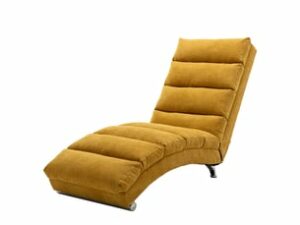 Chaise Longue Ergonomique en Tissu Jaune
