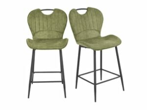 Chaise Willy 2 en Cuir Noir – Lot de 2