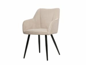 Chaise Rio Beige en Simili Noir