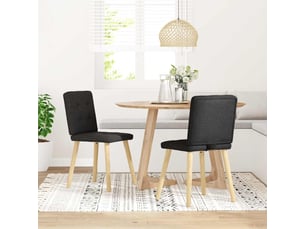 Chaise Noir en Tissu – Lot de 2