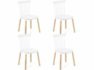 Chaise Windsor en Bois Blanc – Lot de 4