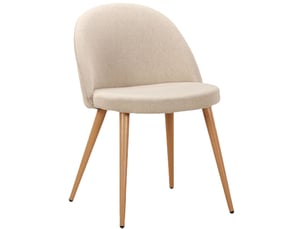 Chaise Scandinave en Tissu Beige – Lot de 6