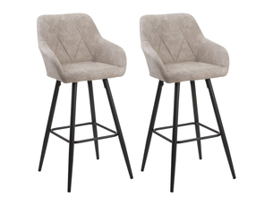 Chaise Darien en Tissu Beige – Lot de 2