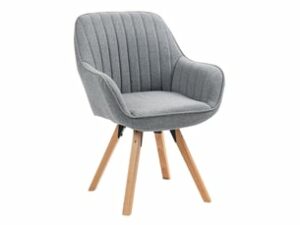 Chaise Scandinave en Tissu Gris