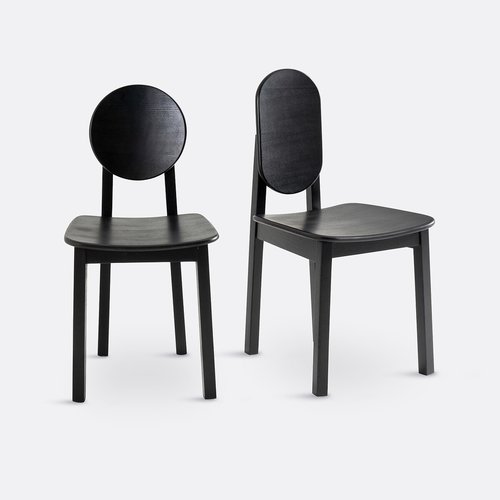 Chaise Tribal en Bois Multicolore – Lot de 2